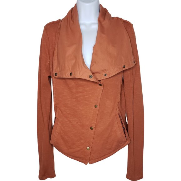 Anthropologie Jackets & Blazers - Saturday Sunday Anthropologie Sz S Tavi Orange Buttoned Wrap Jacket(1076)